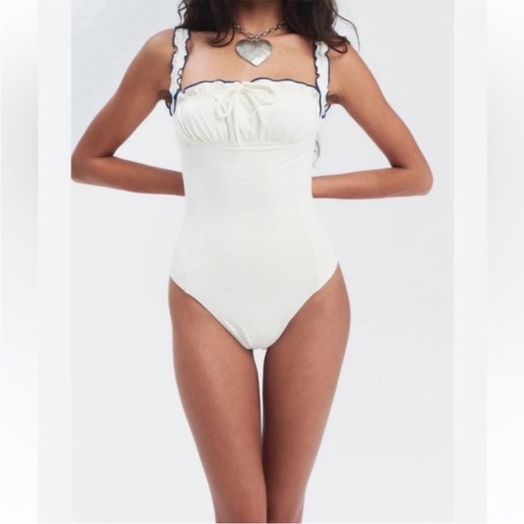 NWT Frankies Bikinis Fawn One Piece Swimsuit